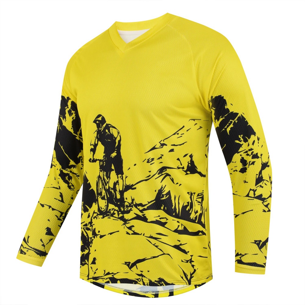 Mountain Biking Shop - Men's Outdoor Mountain Bike Print Long-Sleeve