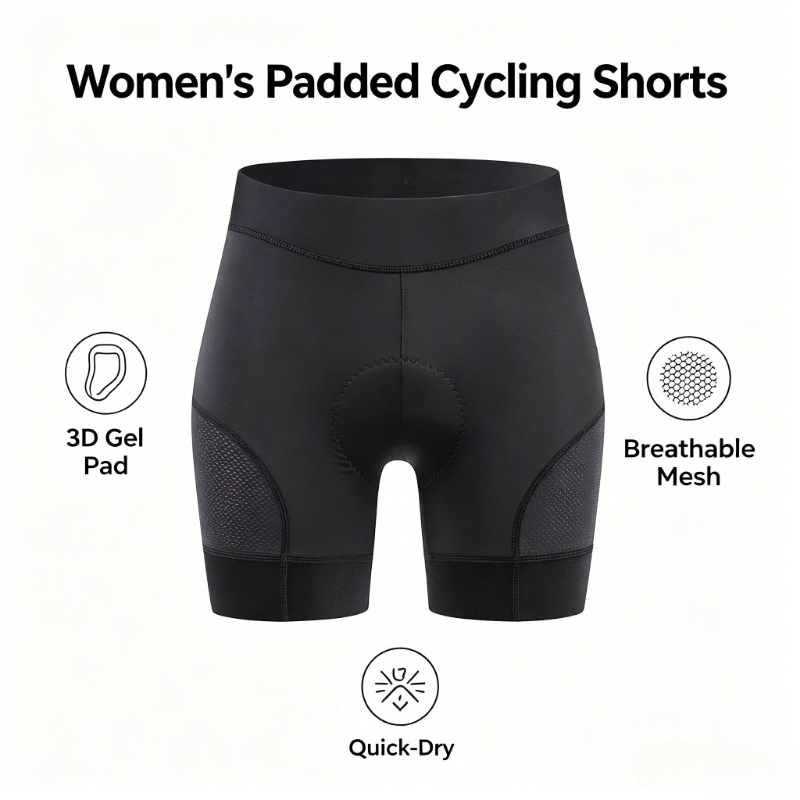 Mountain Biking Shorts Women - Women's 3D Gel Padded High-Elastic Fit