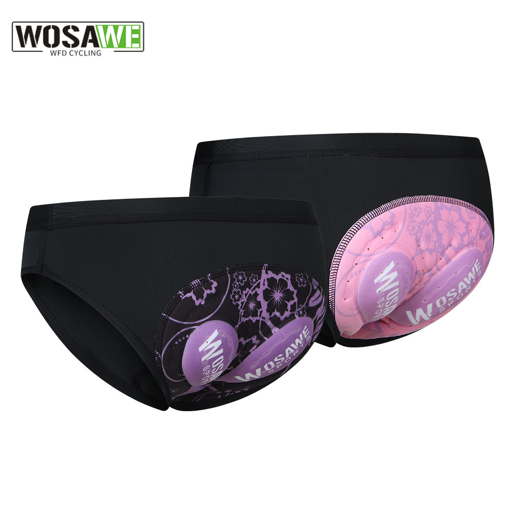 Mountain Biking Sport - WOSAWE Women Cycling Underwear 3D Padded
