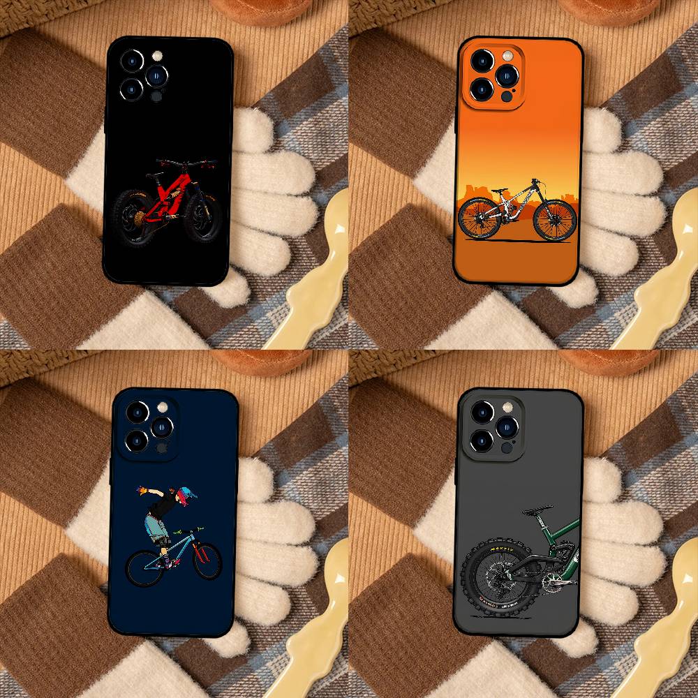 Mountain Biking Cartoon - MTB Mountain Bike Cycling Bicycle Phone