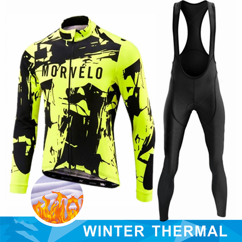 Mountain Biking Trousers - MORVELO Winter Thermal Fleece Long Sleeve