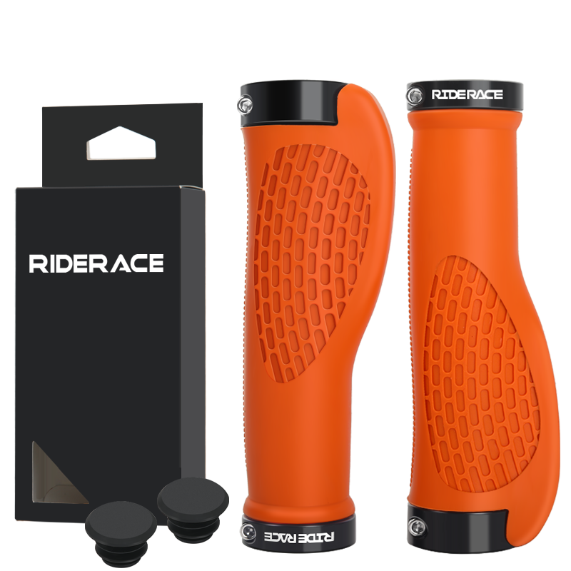 Mtb Grip Lock On - Riderace Bike Rubber Grips MTB Dual