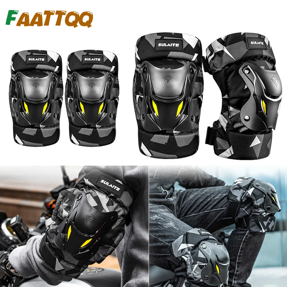 FAATTQQ 1Pair Motorcycle Elect - Mountain Biking Knee And Elbow Pads review and price