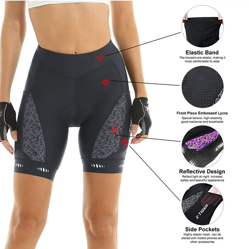 X-TIGER Women Cycling Shorts R - Mountain Biking Shorts Women review and price