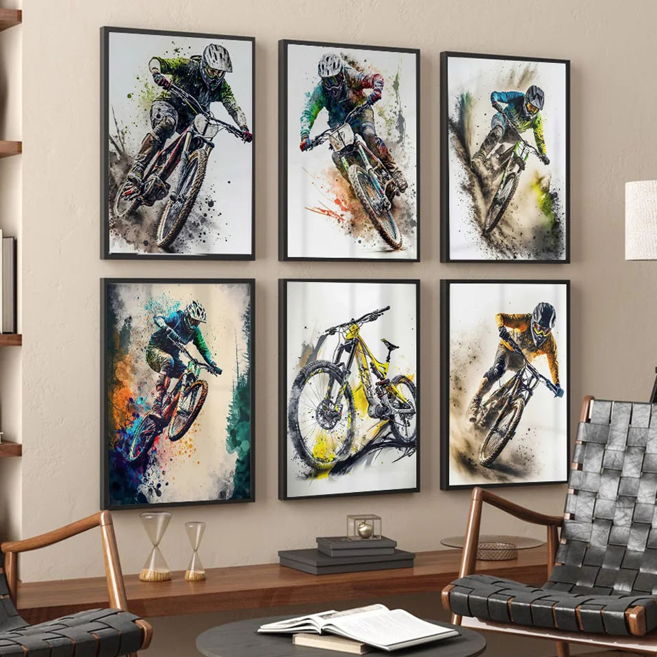 Mountain Bike Sports Wall Art  - Picture Of Mountain Biking review and price