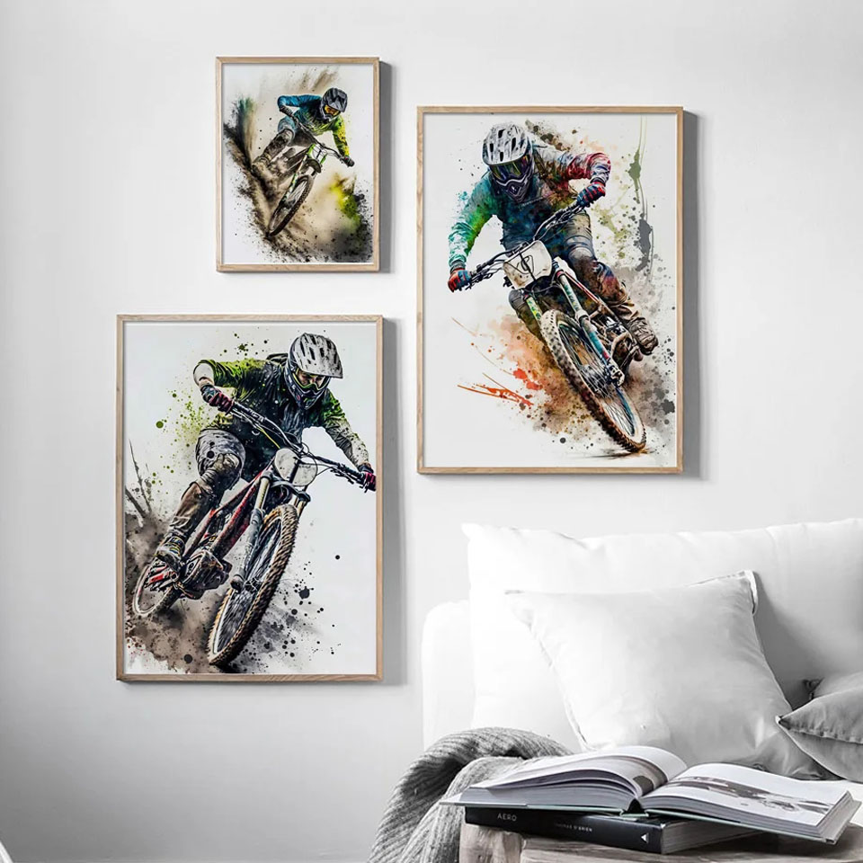 Mountain Bike Sports Wall Art  - Picture Of Mountain Biking review and price
